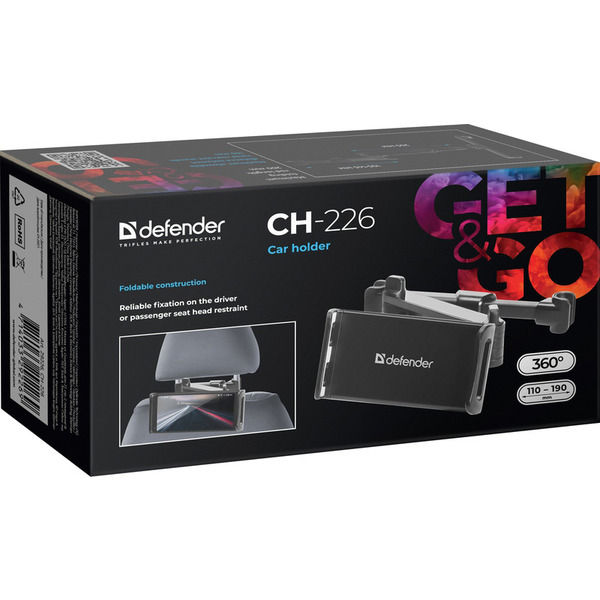 Комп.Аксессуары DEFENDER (29226) Держатель CH-226 110-190 мм, на подголовник