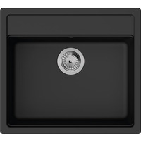 Мийка кухонна Hansgrohe S52, граніт, прямокутник, без крила, 550х490х190мм, чаша - 1, врізна, S520-F510, чорний графіт