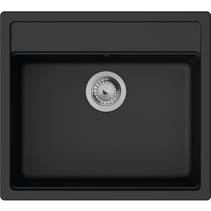 Мийка кухонна Hansgrohe S52, граніт, прямокутник, без крила, 550х490х190мм, чаша - 1, врізна, S520-F510, чорний графіт