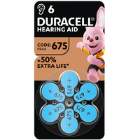 Батарейка Duracell HA 675 уп. 6 шт.