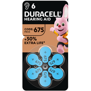 Батарейка Duracell HA 675 уп. 6 шт.
