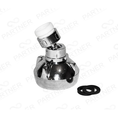 Аэратор поворотный хром резьба М22 с переходником М24 LJ 2020-4A ANGO