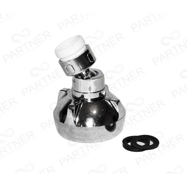 Аэратор поворотный хром резьба М22 с переходником М24 LJ 2020-4A ANGO