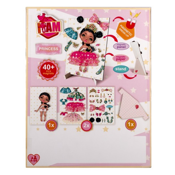Настільна гра магнітна I AM Одягни ляльку  PRINCESS