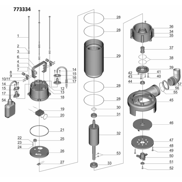 Насос канализационный 1.8 кВт Hmax 10м Qmax 400л/мин (с ножом) AQUATICA (773334)