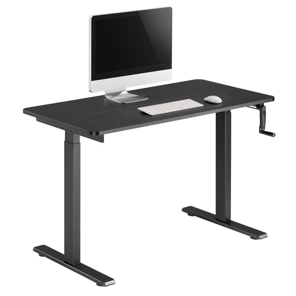 Стіл комп'ютерний 2E СЕ120B-MECHANIC, регулювання висоти, механіка, 72/120х120x60см, чорний