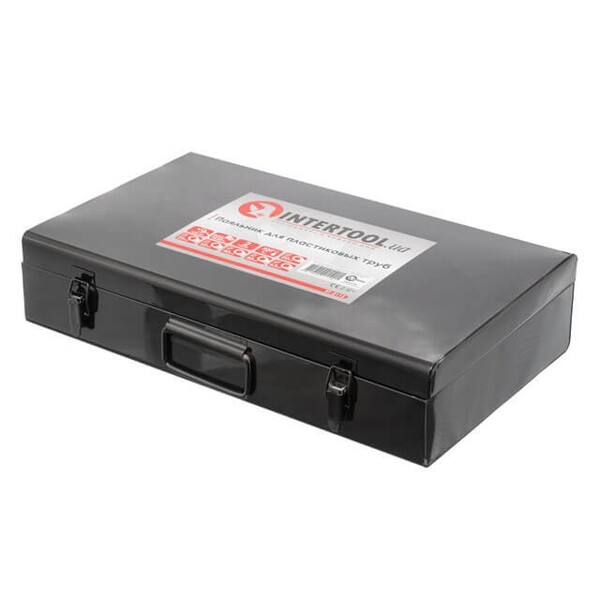 Паяльник для пластикових труб, 850/1850 Вт, 0-300°C, насадки 20, 25, 32, 40, 50, 63 мм, металевий кейс INTERTOOL RT-2112