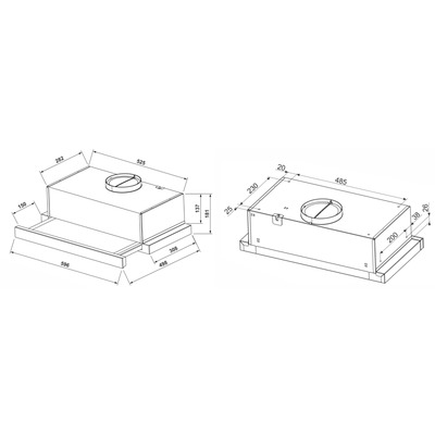 Витяжка JANTAR TLT 650 LED 60 IS+GR