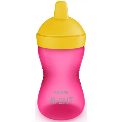 Чашка-непроливайка Avent з твердим носиком, 300мл, 18міс+, рожевий