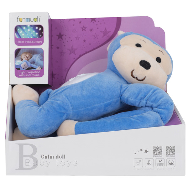 Мягкая музыкальная игрушка Funmuch Обезьяна с проектором