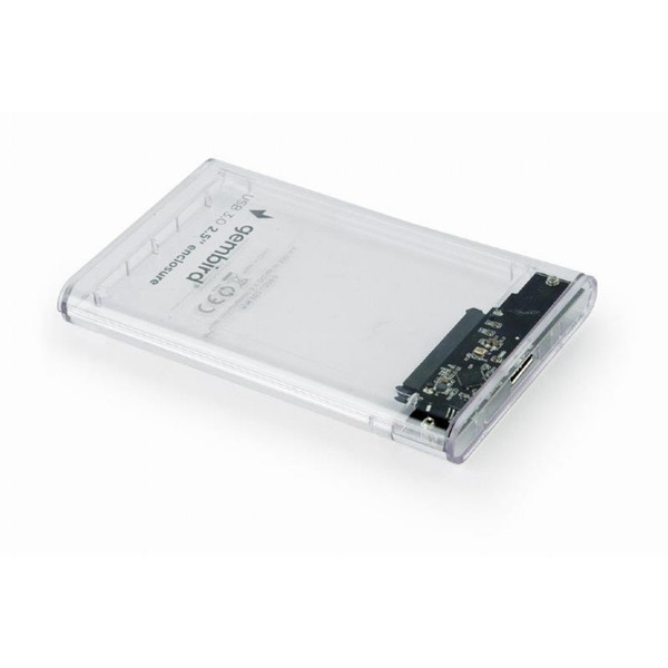 Внешний карман Gembird для подключения SATA HDD 2.5", USB 3.0, пластик, Transparent (EE2-U3S9-6)