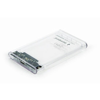 Внешний карман Gembird для подключения SATA HDD 2.5", USB 3.0, пластик, Transparent (EE2-U3S9-6)