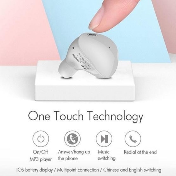 Bluetooth-гарнитура Remax RB-T21 White (6954851287896)