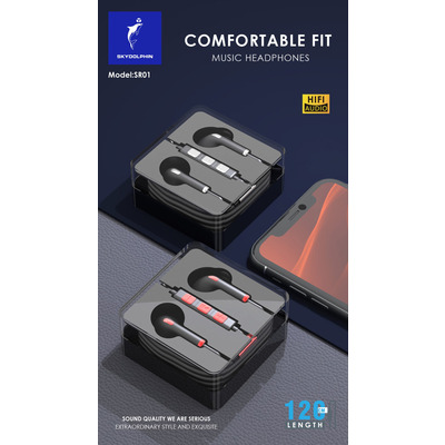 Гарнитура SkyDolphin SR01 with mic Silver (HF-000476)