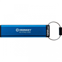 Флеш-накопитель USB3.2 128GB Kingston IronKey Keypad 200 Type-A Blue (IKKP200/128GB)