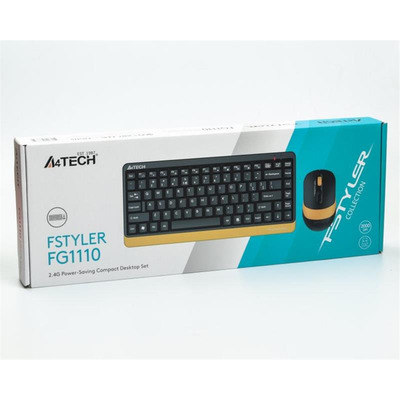 Комплект (клавиатура, мышь) беспроводной A4Tech FG1110 Bumblebee USB