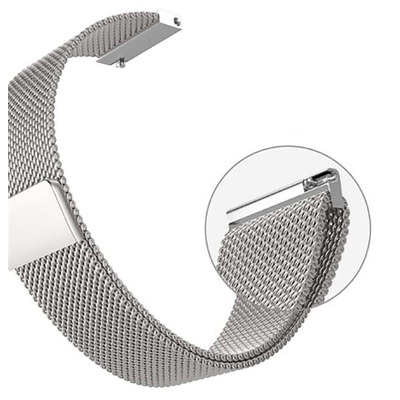 Ремешок BeCover Milanese Style для Xiaomi Amazfit Bip (20mm) Lite/Bip S Lite/GTR 42mm/GTS/TicWatch S2/TicWatch E/GTS 3/GTS 2 mini Silver (707683)