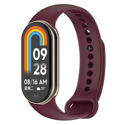 Силиконовый ремешок BeCover для Xiaomi Mi Smart Band 8 Burgundy Red (709378)
