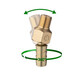 Шарнир поворотный наружная резьба 1/4" на шланг 12 мм, латунь STORM INTERTOOL PT-2207