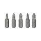 Комплект отверточных насадок PH1, PH2, PZ1, PZ2 1/4"*25мм уп. 5ед., S2, STORM INTERTOOL VT-0210