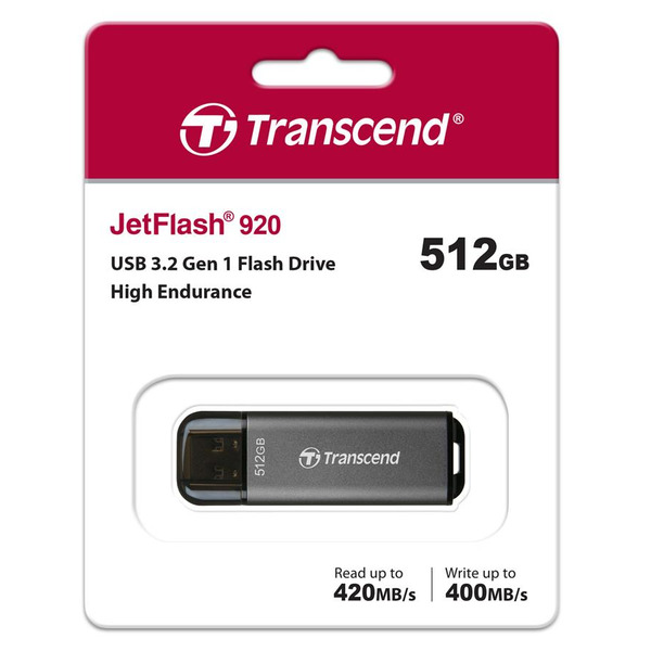 флеш-драйв TRANSCEND 512GB USB 3.2 JetFlash 920 Чорний (TS512GJF920)