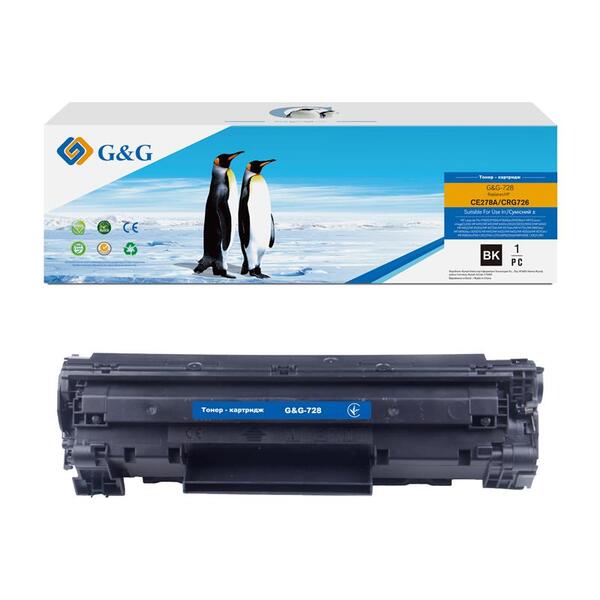 Картридж G&amp;G до Canon MF4550/4570/4580/MF4410/ 430/4450/4730/4750 - G&amp;G-CE278A Black (2100 стор)