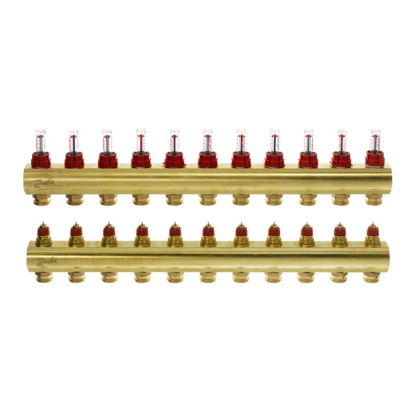 Розподільчий колектор Danfoss FHF-11F з ротаметрами (088U0531)