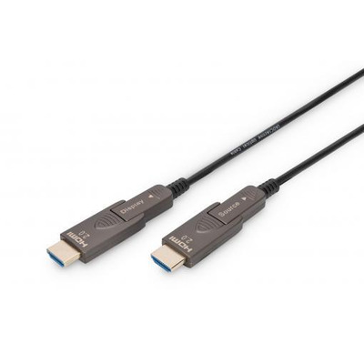 Кабель HDMI (M/M) DIGITUS, 10м, 4K, AOC, чорний