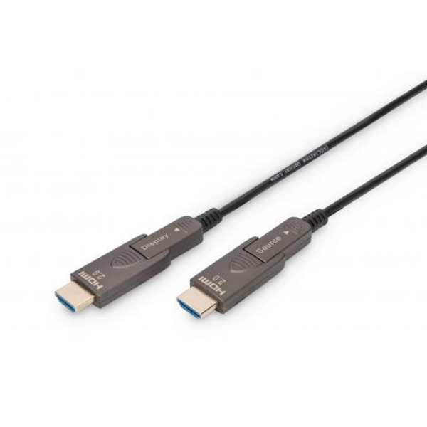 Кабель HDMI (M/M) DIGITUS, 10м, 4K, AOC, чорний
