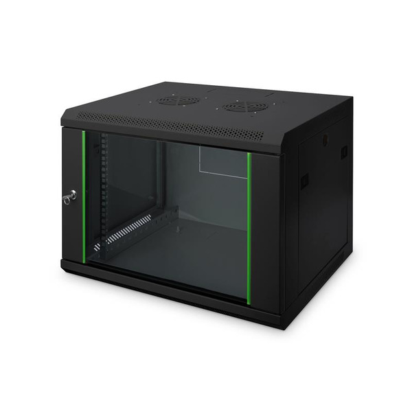 Шафа DIGITUS 19", 12U, Wall Mounting Dynamic Basic, 600x450 мм, 60кг максимально, чорна