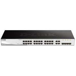 Комутатор D-Link DGS-1210-28/F 24xGE, 4xGE/SFP, WebSmart
