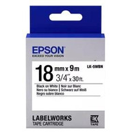 Картридж зі стрічкою Epson LK5WBN принтерів LW-400/LW-400VP/LW-600P/LW-700/LW-Z710/LW-900P/LW-1000P/LW-Z5000BE Std Blk/Wht 18mm/9m