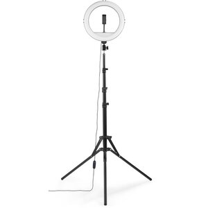 Трипод смартфону Hama Steady-120 V2, кулястий, 185см, Bluetooth, зі світлодіодним кільцем, чорний