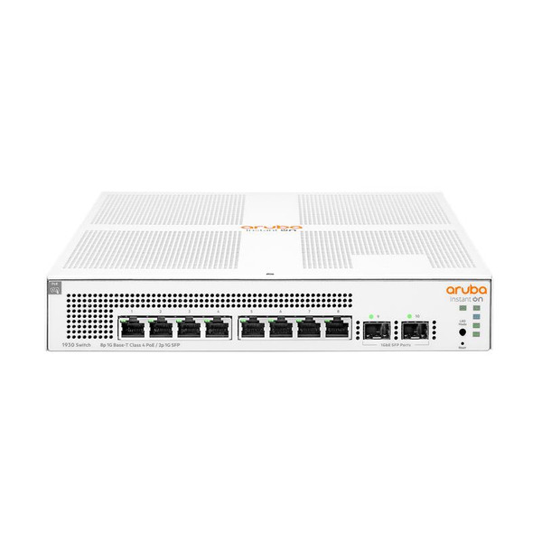 Комутатор HPE Aruba Instant On 1930, 8xGE, 2xGE SFP ports, PoE+ 124W, LT Warranty