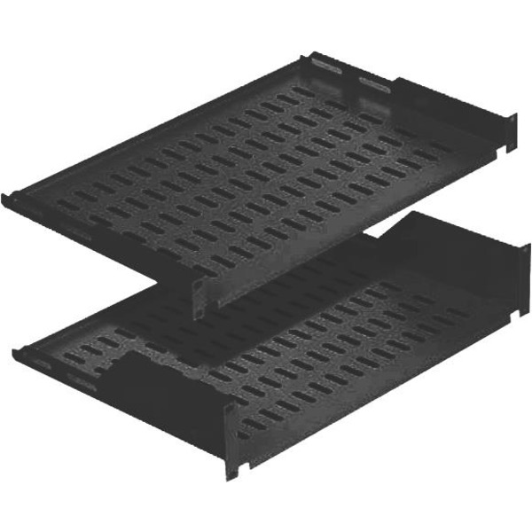 Полиця MIRSAN 19", 1U, консольна, глибина 250 мм, чорна