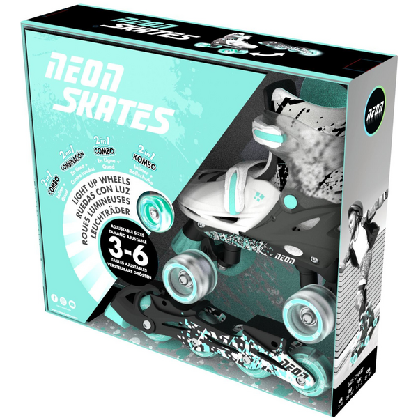 Роликовые коньки Neon Combo, размер 30-33, серый