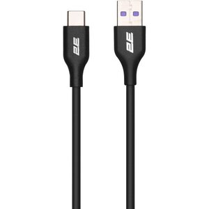 Кабель USB-A > USB-C зарядки/синхронизации 2E, 1м, Type-C, Glow, черный
