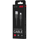 Кабель USB-A > USB-C зарядки/синхронизации 2E, 1м, Type-C, Glow, черный
