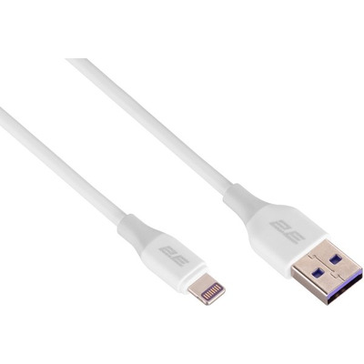 Кабель USB-A > Lightning зарядки/синхронизации 2E, 1м, Glow, белый