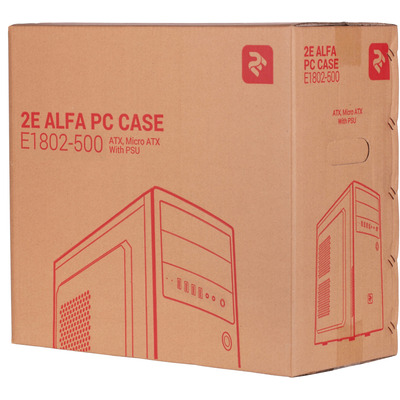 Корпус 2E Alfa E1802 без БП 4xUSB3.0, VGA 320мм ATX чёрный