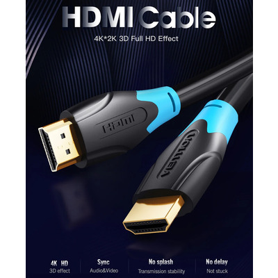 Кабель HDMI M - M, 8.0 м, V2.0, 4K 60Гц, PVC Vention