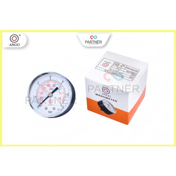 Манометр фронтальный 1/4 0-4 bar, заднее подлючение