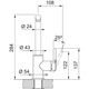 Смеситель для кухни Franke Lina L Shape, дл.излива - 212мм, поворотный, 1 рычаг, черный матовый