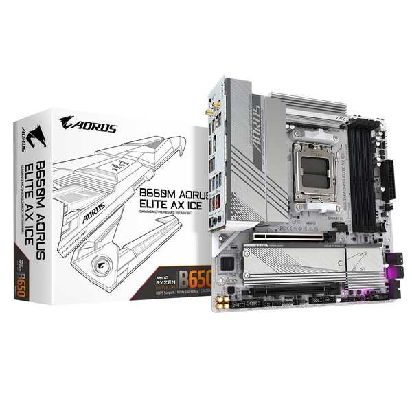 Материнская плата Gigabyte B650M Aorus Elite AX Ice Socket AM5