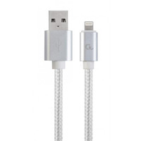 Кабель Cablexpert USB - Lightning (M/M), 1.8 м, серебристый (CCB-mUSB2B-AMLM-6-S)