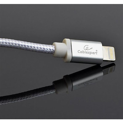 Кабель Cablexpert USB - Lightning (M/M), 1.8 м, серебристый (CCB-mUSB2B-AMLM-6-S)