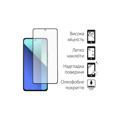 Захисне скло Dengos для Xiaomi Redmi Note 13 4G Black Full Glue (DG-TGSCP-01)