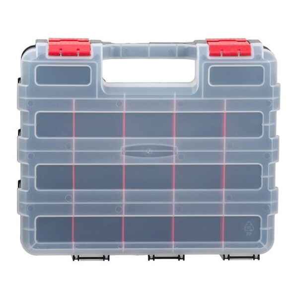 Пластиковий органайзер, двосторонній, 12.5", 2 в 1, 320*270*80 мм INTERTOOL BX-4022