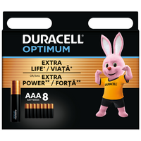 Батарейка DURACELL LR03 KPD 08*10 Optimum уп. 1x8 шт.