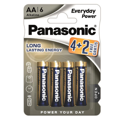 Батарейка Panasonic Everyday Power лужна AA блістер, 6 шт.